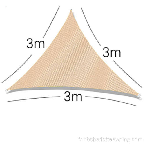 Triangle Sunshade imperméable jardin extérieur tissu de soleil